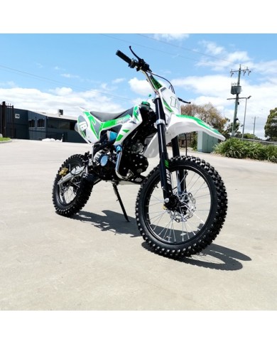 125CC DIRT BIKE PIT MOTOR TRAIL MOTOCROSS DINGO PRO ELECTRIC START 14/17 BIG WHEEL GREEN