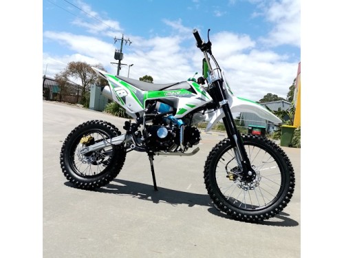 125CC DIRT BIKE PIT MOTOR TRAIL MOTOCROSS DINGO PRO ELECTRIC START 14/17 BIG WHEEL GREEN