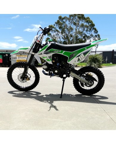 125CC DIRT BIKE PIT MOTOR TRAIL MOTOCROSS DINGO PRO ELECTRIC START 14/17 BIG WHEEL GREEN