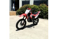 125CC PIT MOTOR DIRT BIKE TRAIL MOTOCROSS PRO ELECTRIC START 14/17 BIG WHEEL RED