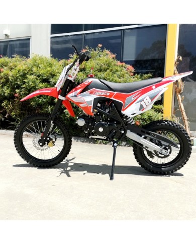 125CC PIT MOTOR DIRT BIKE TRAIL MOTOCROSS PRO ELECTRIC START 14/17 BIG WHEEL RED