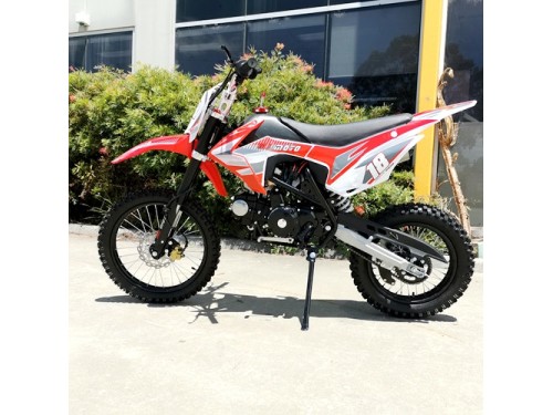 125CC PIT MOTOR DIRT BIKE TRAIL MOTOCROSS PRO ELECTRIC START 14/17 BIG WHEEL RED