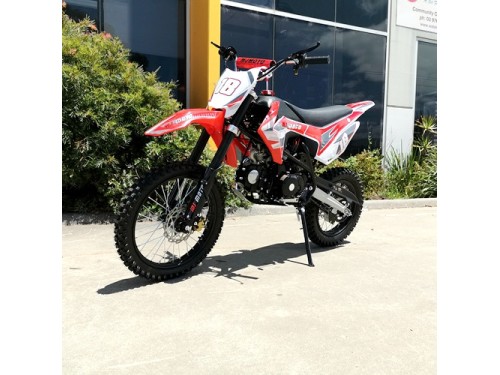125CC PIT MOTOR DIRT BIKE TRAIL MOTOCROSS PRO ELECTRIC START 14/17 BIG WHEEL RED