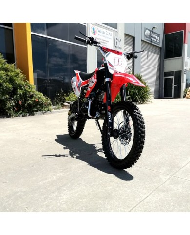 125CC PIT MOTOR DIRT BIKE TRAIL MOTOCROSS PRO ELECTRIC START 14/17 BIG WHEEL RED