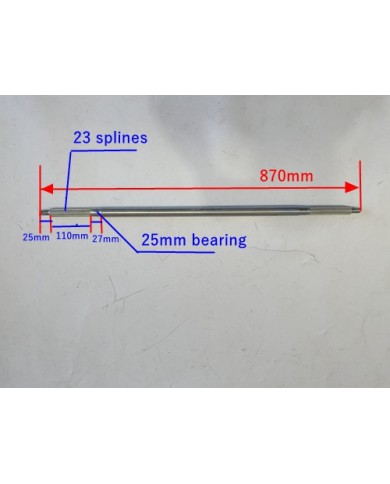 870mm 25mm Axle HuFFy Slider Drift Trike GoKart Project 25mm Bearing