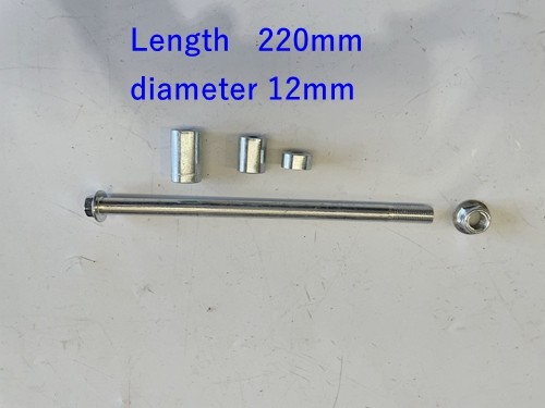 12mm 220mm + 3 Spacers Front Back Rear Axle 70cc 90cc PIT PRO Trail Dirt Bike