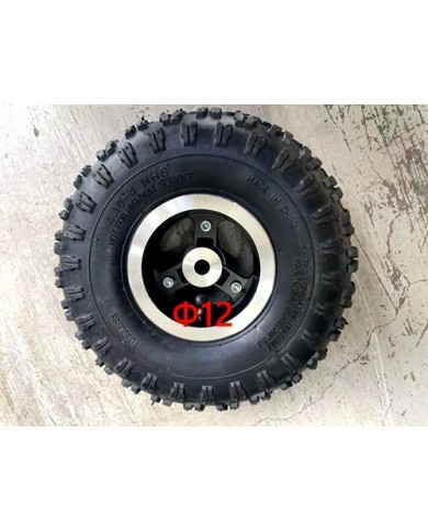 4.10- 4" 4  Inch Rear Wheel Rim + Tyre Tire 49cc Mini Quad Bike ATV Buggy 12mm rear wheel