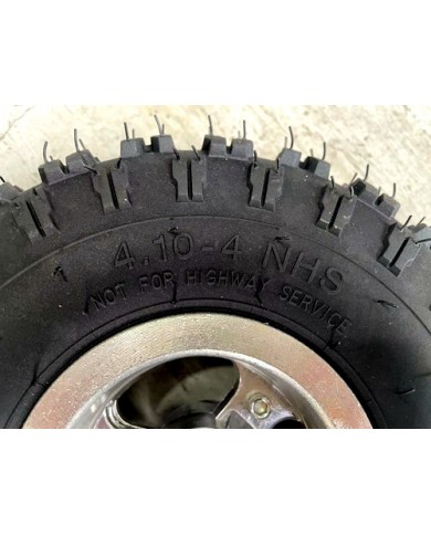 4.10- 4" 4  Inch Rear Wheel Rim + Tyre Tire 49cc Mini Quad Bike ATV Buggy 12mm rear wheel
