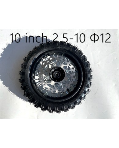 2.5-10 10 INCH FRONT WHEEL DISC PIT PRO DIRT BIKE TRAIL BIKE 70CC 50CC DIRT BIKE