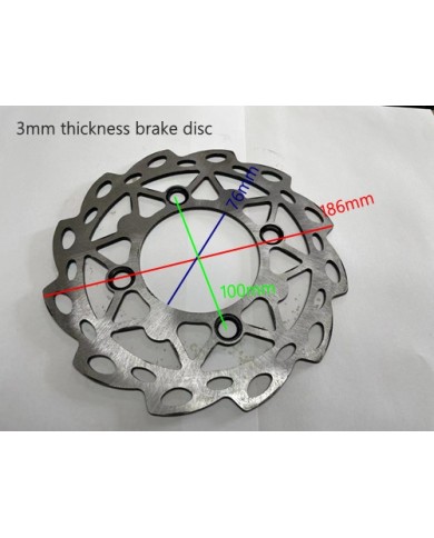 186mm Brake Caliper Disc Disk Rotor 110cc 125cc 150cc Quad Dirt Bike ATV Buggy