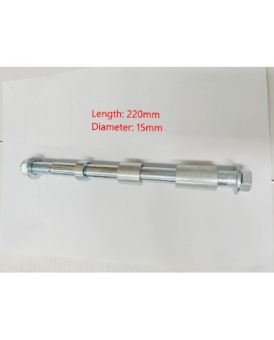 15mm 220mm + 3 Spacers Front Back Rear Axle 70cc 90cc PIT PRO Trail Dirt Bike