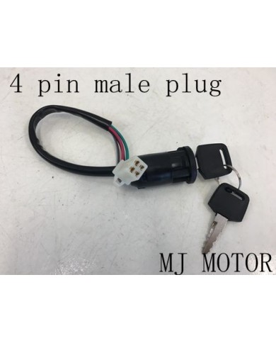 4 Pin Key Ignition Barrel Male Plug Thumpstar Pit Dirt Bike Go Kart ATV Quad