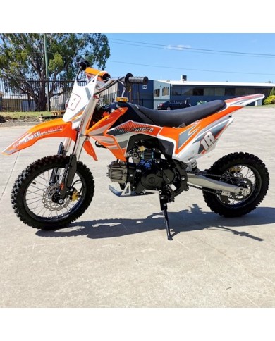 110cc Dirt Bike Trail Pit Bike Motor Electric Start Manual Junior Bike Kid Orange
