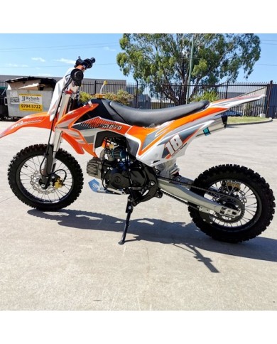 110cc Dirt Bike Trail Pit Bike Motor Electric Start Manual Junior Bike Kid Orange