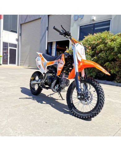 110cc Dirt Bike Trail Pit Bike Motor Electric Start Manual Junior Bike Kid Orange