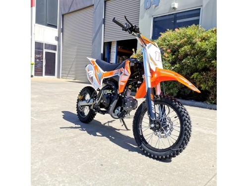 110cc Dirt Bike Trail Pit Bike Motor Electric Start Manual Junior Bike Kid Orange