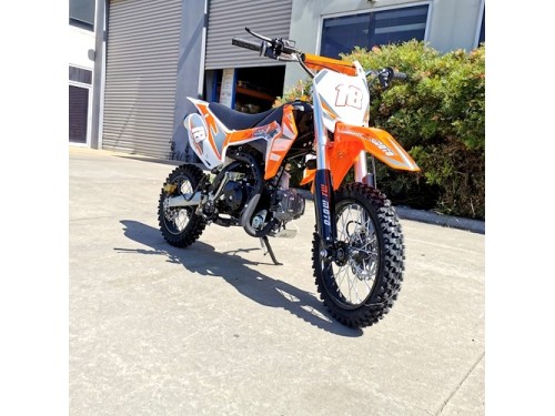 110cc Dirt Bike Trail Pit Bike Motor Electric Start Manual Junior Bike Kid Orange