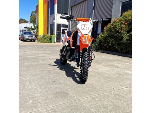 110cc Dirt Bike Trail Pit Bike Motor Electric Start Manual Junior Bike Kid Orange