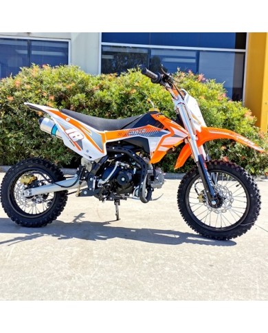 110cc Dirt Bike Trail Pit Bike Motor Electric Start Manual Junior Bike Kid Orange
