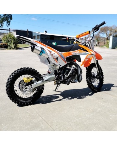 110cc Dirt Bike Trail Pit Bike Motor Electric Start Manual Junior Bike Kid Orange