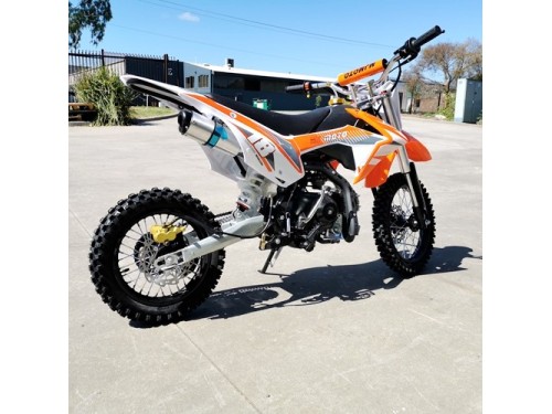 110cc Dirt Bike Trail Pit Bike Motor Electric Start Manual Junior Bike Kid Orange