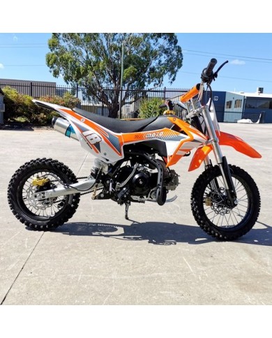 110cc Dirt Bike Trail Pit Bike Motor Electric Start Manual Junior Bike Kid Orange