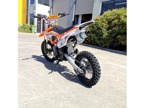 110cc Dirt Bike Trail Pit Bike Motor Electric Start Manual Junior Bike Kid Orange