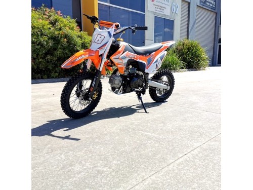 110cc Dirt Bike Trail Pit Bike Motor Electric Start Manual Junior Bike Kid Orange