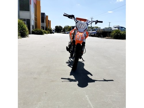 110cc Dirt Bike Trail Pit Bike Motor Electric Start Manual Junior Bike Kid Orange