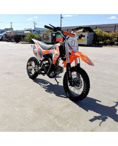 110cc Dirt Bike Trail Pit Bike Motor Electric Start Manual Junior Bike Kid Orange