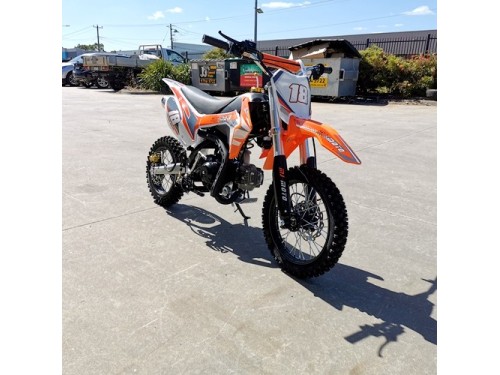 110cc Dirt Bike Trail Pit Bike Motor Electric Start Manual Junior Bike Kid Orange