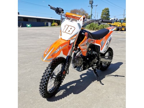 110cc Dirt Bike Trail Pit Bike Motor Electric Start Manual Junior Bike Kid Orange