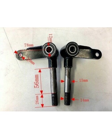 A Pair (x2) Front stub axle spindle 15mm Go kart Buggy Project