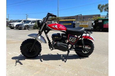 MB200 TrailMaster Hurricane 200X Mini Bike Coleman Full sized Kids Adults Bike RED