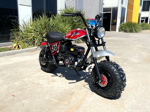 MB200 TrailMaster Hurricane 200X Mini Bike Coleman Full sized Kids Adults Bike RED