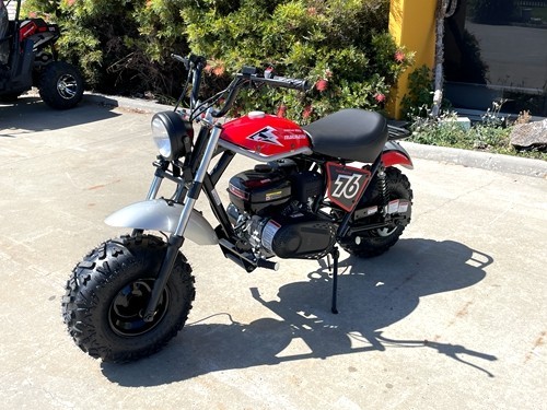 MB200 TrailMaster Hurricane 200X Mini Bike Coleman Full sized Kids Adults Bike RED