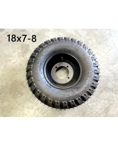 8 inch Wheel Rim Tyre Quad ATV Buggy Gokart 4 Stud Complete Wheel AT 18 X 7.00-8