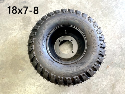 8 inch Wheel Rim Tyre Quad ATV Buggy Gokart 4 Stud Complete Wheel AT 18 X 7.00-8