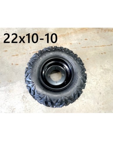 10 inch Complete Wheel Rim Tyre Quad ATV Buggy Gokart 4 Stud 22x10-10