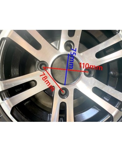 10 inch Complete Wheel Alloy Rim Tyre Quad ATV Buggy Gokart 4 Stud AT21x7-10