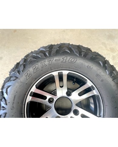 10 inch Complete Wheel Alloy Rim Tyre Quad ATV Buggy Gokart 4 Stud AT21x7-10