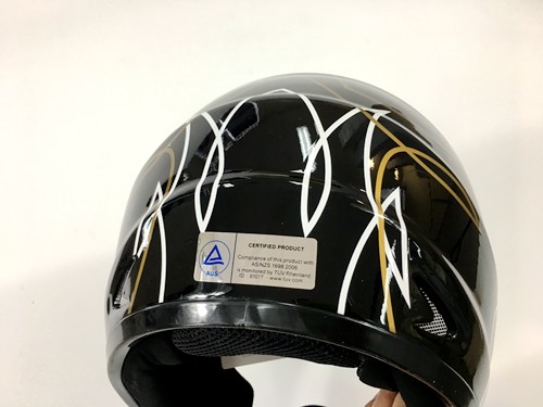 BLACK HELMET ADULT MOTOR BIKE QUAD ATV KART BUGGY AUSTRALIAN STANDARD OFFROAD