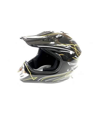 BLACK HELMET ADULT MOTOR BIKE QUAD ATV KART BUGGY AUSTRALIAN STANDARD OFFROAD