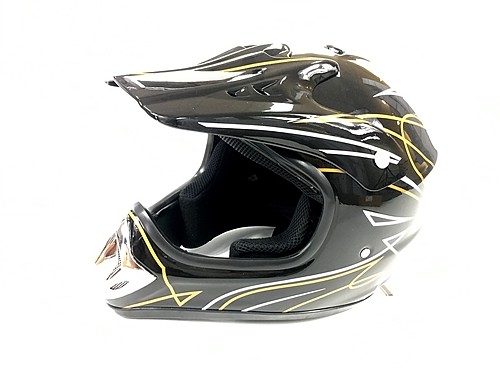 BLACK HELMET ADULT MOTOR BIKE QUAD ATV KART BUGGY AUSTRALIAN STANDARD OFFROAD