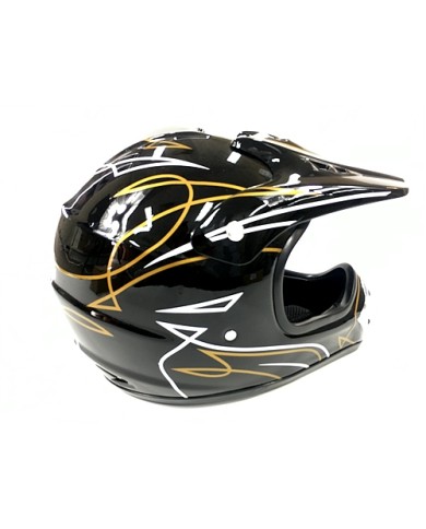 BLACK HELMET ADULT MOTOR BIKE QUAD ATV KART BUGGY AUSTRALIAN STANDARD OFFROAD