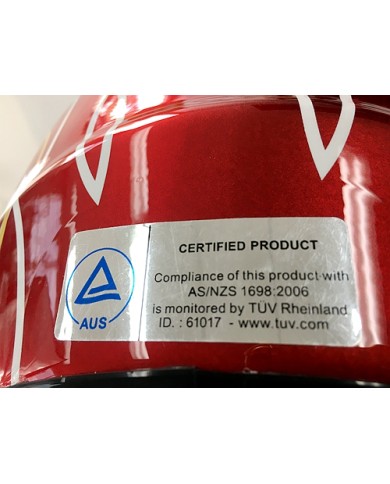 RED HELMET ADULT MOTOR BIKE QUAD ATV KART BUGGY AUSTRALIAN STANDARD OFFROAD