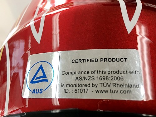 RED HELMET ADULT MOTOR BIKE QUAD ATV KART BUGGY AUSTRALIAN STANDARD OFFROAD