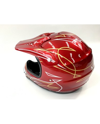 RED HELMET ADULT MOTOR BIKE QUAD ATV KART BUGGY AUSTRALIAN STANDARD OFFROAD