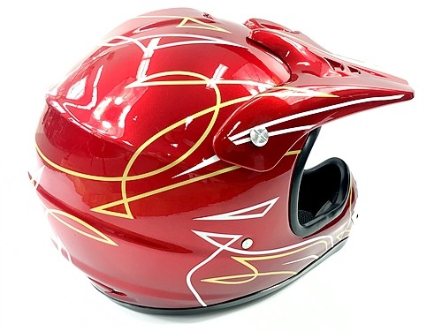 RED HELMET ADULT MOTOR BIKE QUAD ATV KART BUGGY AUSTRALIAN STANDARD OFFROAD