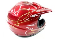RED HELMET ADULT MOTOR BIKE QUAD ATV KART BUGGY AUSTRALIAN STANDARD OFFROAD